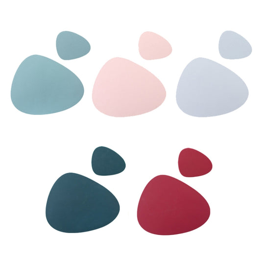 Placemat+Coaster Silicone Placemat Insulation Texture Scalloped Cushion(Pink) by bashfashion