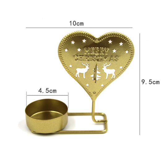 Christmas B Gold DH2303-03 Metal Retro Iron Art Candlesticks Ornament Table Candle Cup Decoration Props by bashfashion