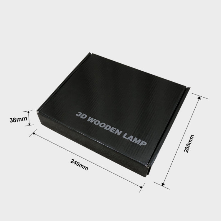 FS-T2242W 3D Solid Wood Carving Decorative Desk Lamp USB Night Light(Warm White) by bashfashion