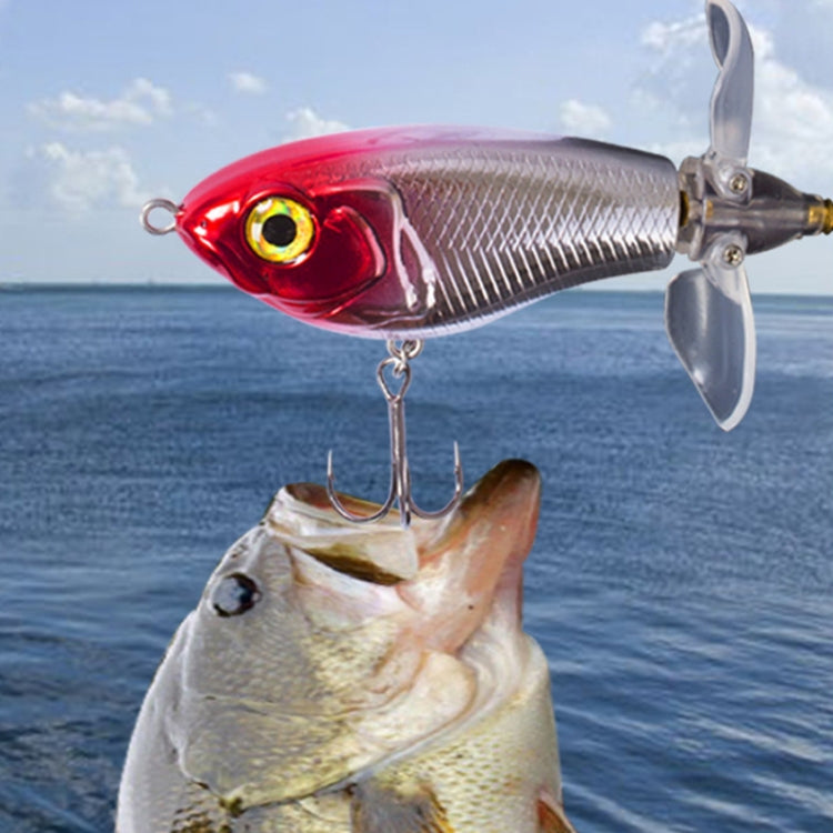 DF080 16g Double Paddle Tractor Surface Tether Roadrunner Fake Lure Long-distance Casting Lure(Transparent Brown) by bashfashion