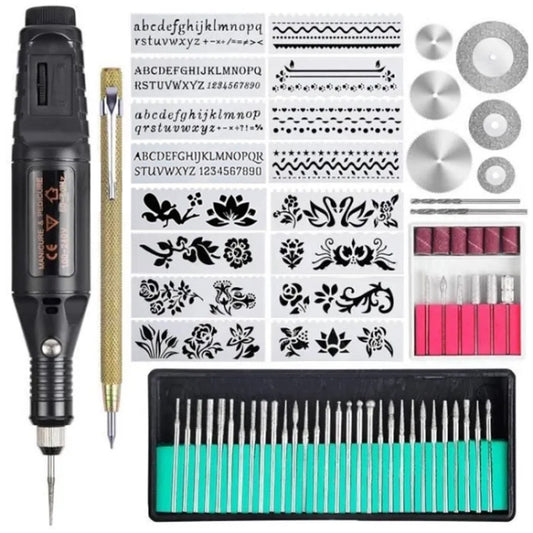 70pcs/set Mini Electric Speed Adjustable Engraving Pen Micro Electric Drill(EU Plug) by bashfashion