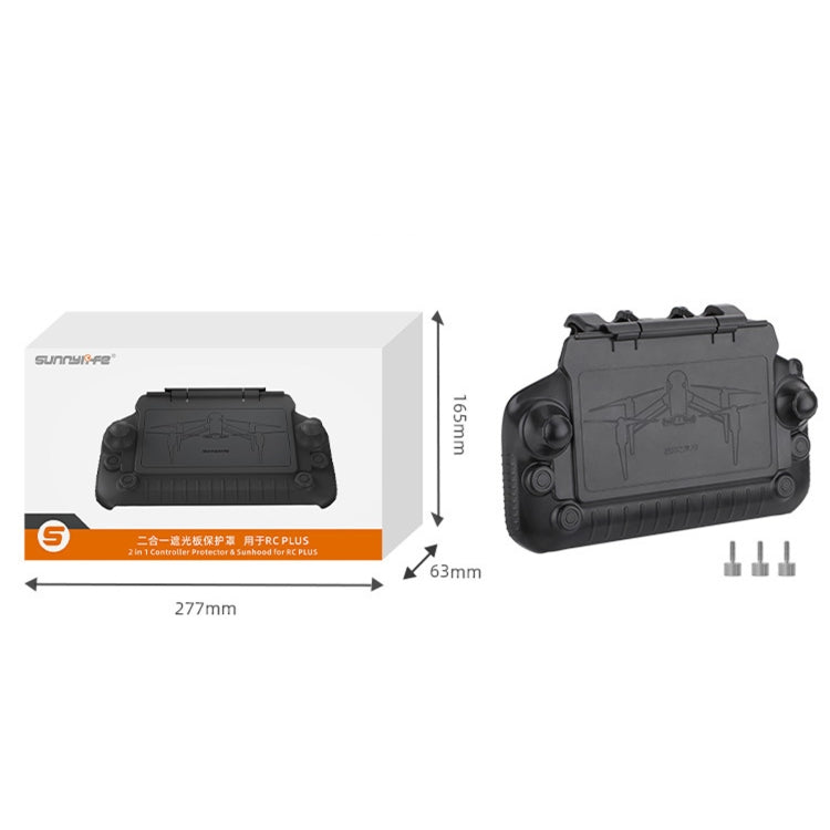 Sunnylife YK570 For DJI RC Plus Remote Control Protective Hood Plate Protective Cover(Black) by Sunnylife