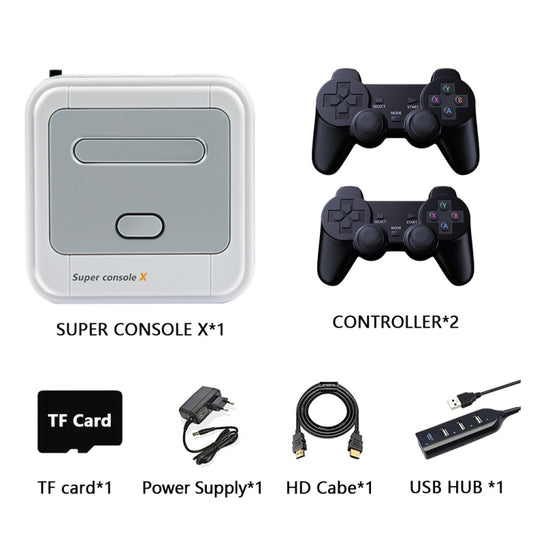Super Console X 64GB 30000+ Games Wireless 4K HD 3D Double Game Console Box, US Plug by bashfashion