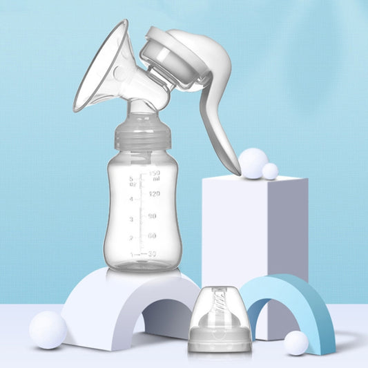 Adjustable Force Breast Pump 2 in 1 Manual Breast Pump Maternity Products(White) by bashfashion