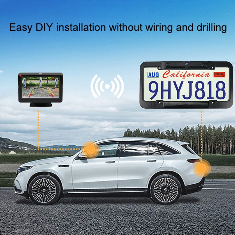 Solar License Plate Frame Wireless Transmission Reversing Camera Display by bashfashion