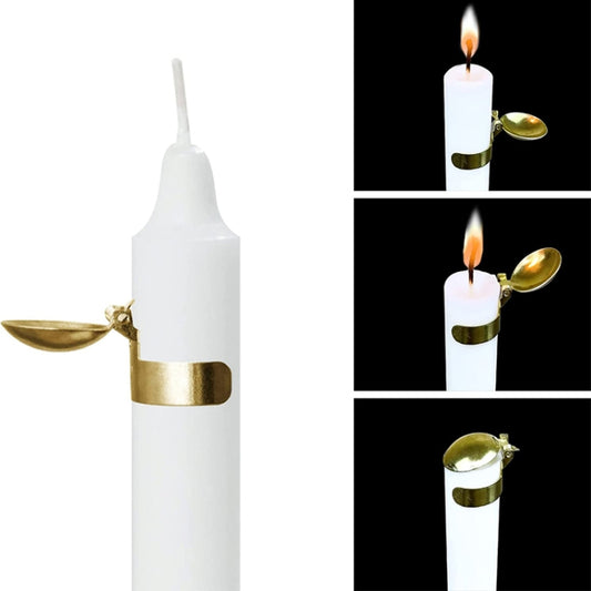Automatic Candle Extinguisher Metal Candle Extinguishing Fire Clamp Candle Extinguisory Cover(Silver) by bashfashion