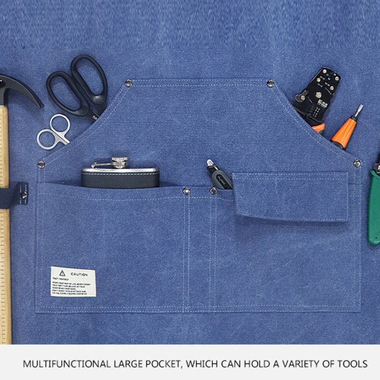 Carpentry Electrician Garden Heavy Canvas Workwear Apron, Color: Black Gray by bashfashion