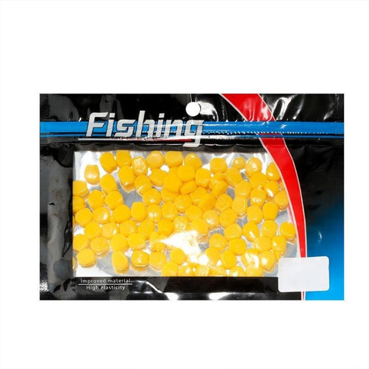100pcs Small Floating Water Soft Bait Corn Flavor Fake Bait by bashfashion