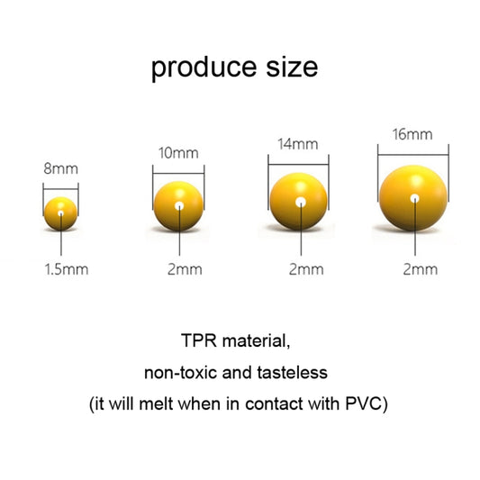 100pcs 8mm TPR Floating Bait Ball Float Water Fake Soft Bait(Yellow Corn Flavor) by bashfashion