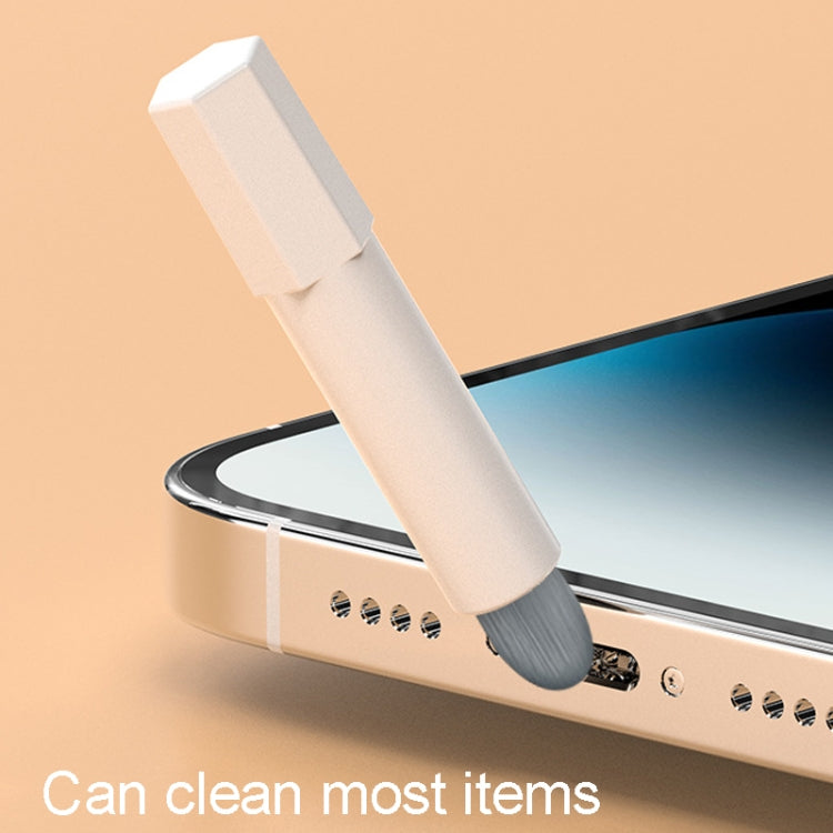 Q20 Headphone Cleaning Pen Mobile Phone Camera Computer Cleaning Tool Without Liquid(White Orange) by bashfashion