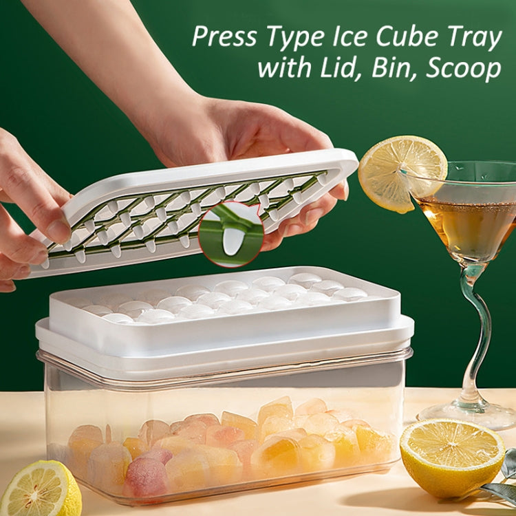 Single Llayer Ice Mold Folding Lid Press Ice Box(Green) by bashfashion