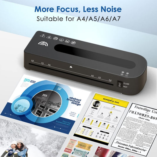 FN333 A4 Photo Laminating Machine With Hot And Cold Mode, Size: Set 1(EU Plug) by bashfashion