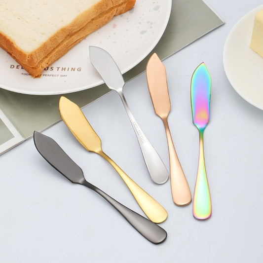 Stainless Steel Butter Avocado Jam Knife Cake Butter Spatula, Color: Black by bashfashion