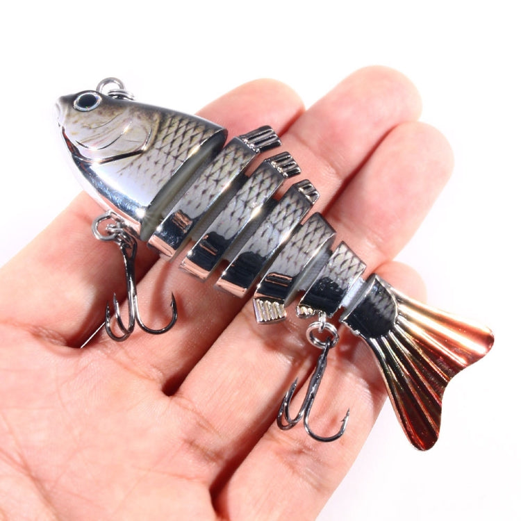 HENGJIA 10cm 24g Bionic Multi-Section Fish Bait Plastic Electroplating Fake Bait(1) by HENGJIA