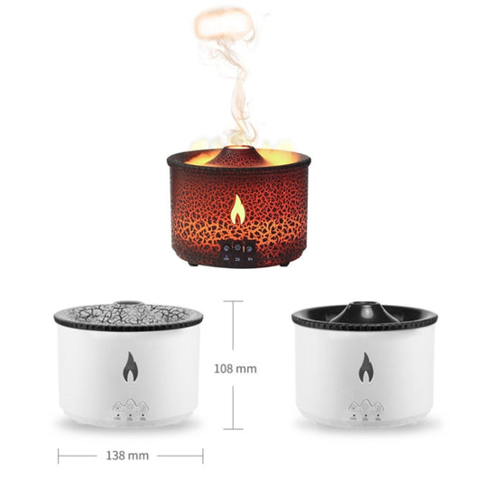 Volcanic Essential Oil Aroma Diffuser Ultrasonic Air Humidifier, Model: Two-color Remote Control(UK Plug) by bashfashion