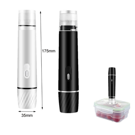 Handheld Vacuum Machine Rechargeable Food Preservation Compression Storage Machine(Black) by bashfashion