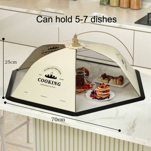 Table Cover Folding Food Cover Household Anti-fly Dust-proof Vegetable Umbrella 70cm English Cooking Smoke by bashfashion