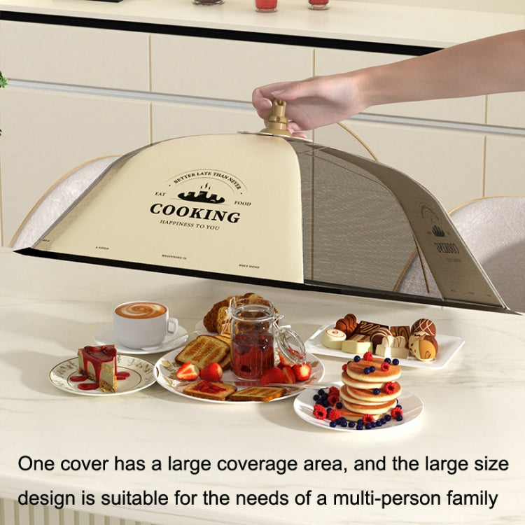 Table Cover Folding Food Cover Household Anti-fly Dust-proof Vegetable Umbrella 70cm English Cooking Smoke by bashfashion