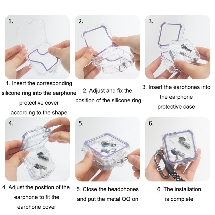 For Nothing Ear 2 Hollow Transparent Earphone Shockproof PC Case(D31) by bashfashion