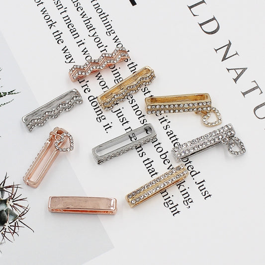 3pcs/set Smart Watch Silicone Strap Buckle Decoration Ring(Gold) by bashfashion