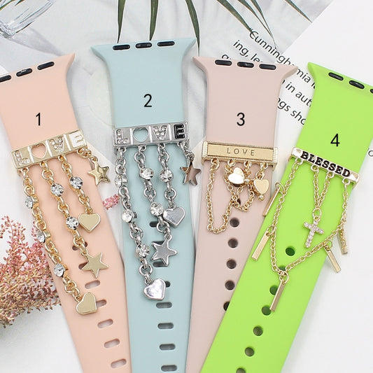 Watch Silicone Watch Band Decoration Ring Diamond Series Decoration Buckle(1) by bashfashion