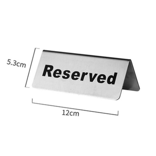 Stainless Steel Hotel Table Countertop Card Reservation Card (Silver) by bashfashion