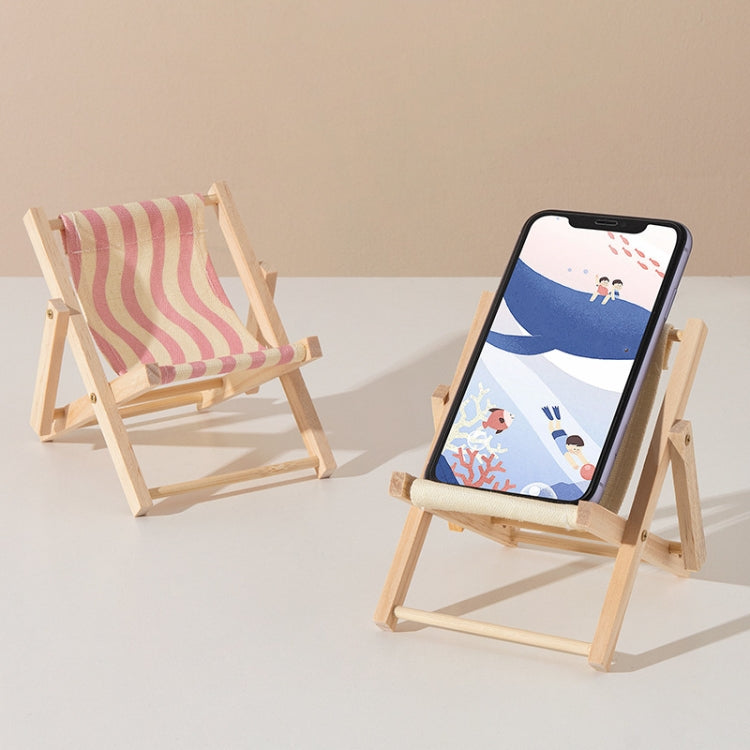 Wooden Craft Mini Desktop Ornament Photography Toys Beach Chair Phone Holder, Style: G by bashfashion