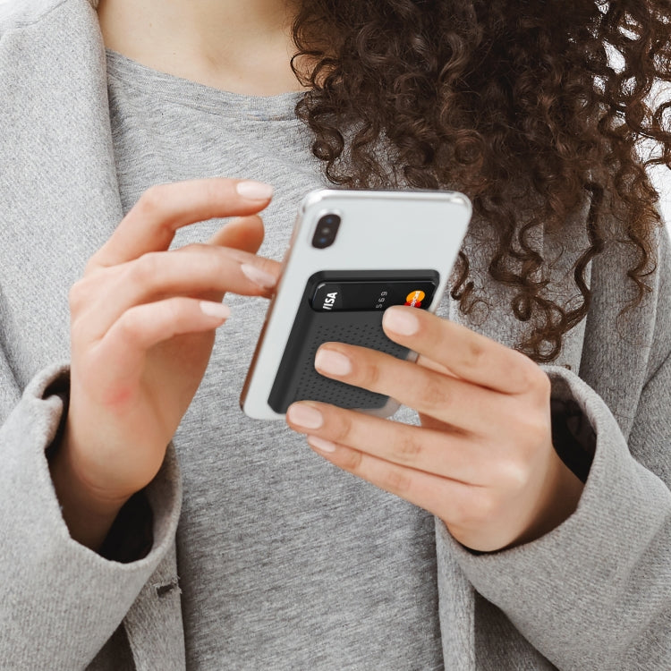 AhaStyle PT133-S Adhesive Model Mobile Phone Silicone Card Case(Dark Gray) by AhaStyle