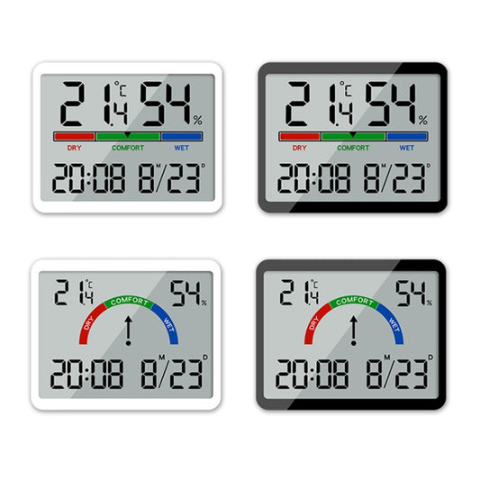 Magnetic LCD Digital Aalarm Clock Large Screen With Temperature Humidity Display(8280 White) by bashfashion