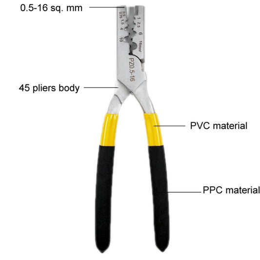 Portable Small Crimping Pliers Hardware Tools(PZ 0.5-16) by bashfashion