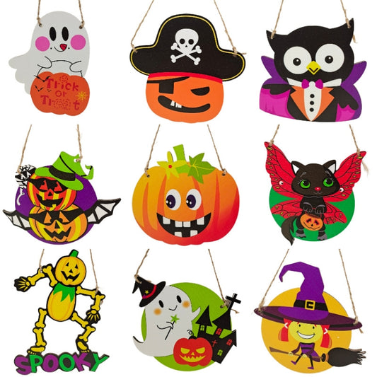 Halloween Decoration Pendants Holiday Scene Layout, Color: No.8 by bashfashion