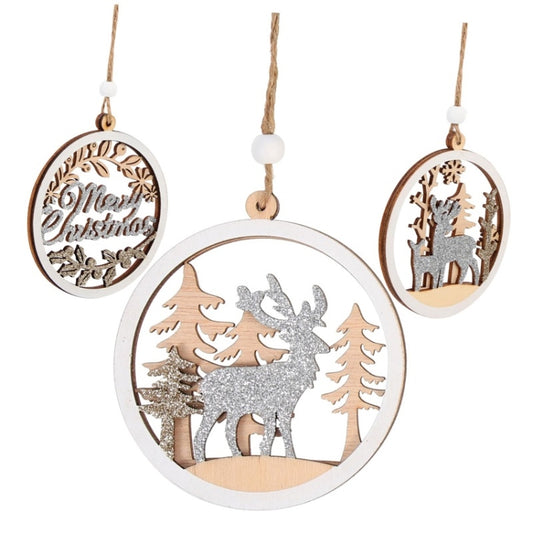 Christmas Party Decoration Wooden Pendants(2) by bashfashion