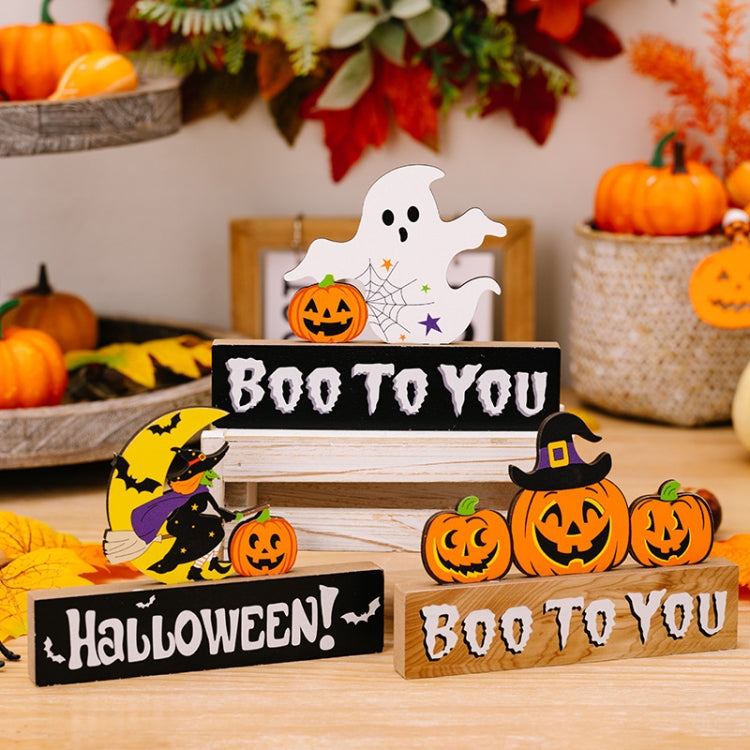 Wooden Letter Table Decoration Halloween Scene Decoration Props, Style: E Model by bashfashion