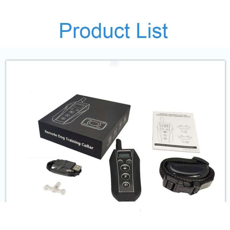 Intelligent Electronic Remote Control Dog Training Device Pet Training Shock Collar Bark Stopper, Style: T700 by bashfashion