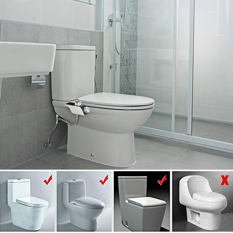 Bidet Toilet Seat Attachment With Hot & Cold Double Nozzle Personal Hygiene 3/8 For Europe by bashfashion