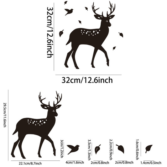 8pcs /Set Acrylic Deer Mirror Wall Stickers Home Background Decoration(Gold) by bashfashion