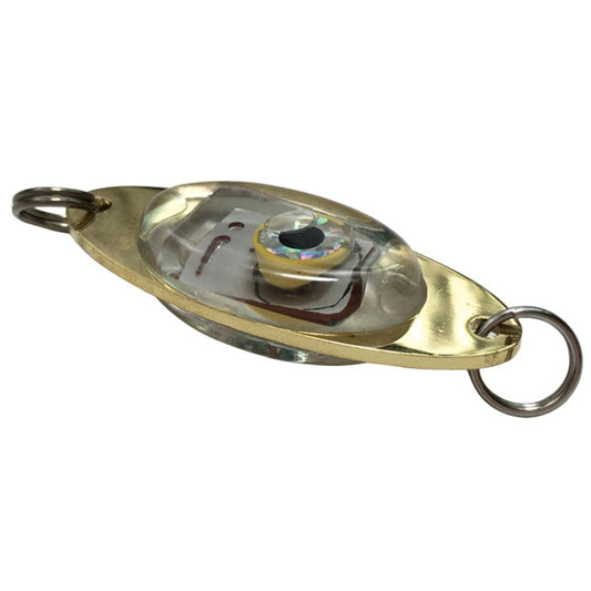 3.8G LED Underwater Lure Fish Tool Glowing Metal Fish Bait(Green) by bashfashion