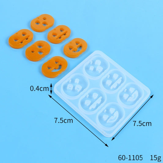 DIY Crystal Glue Mold Halloween Earrings Necklace Pendant Patch Silicone Mold(60-1105) by bashfashion