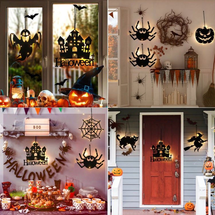 Spider 4.5V Halloween Glowing Hanging Lights Party Holiday Decoration by bashfashion