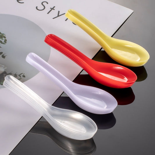 60pcs /Pack DY-103 Disposable PP Plastic Soup Spoon Packed Takeaway Scoop(White) by bashfashion