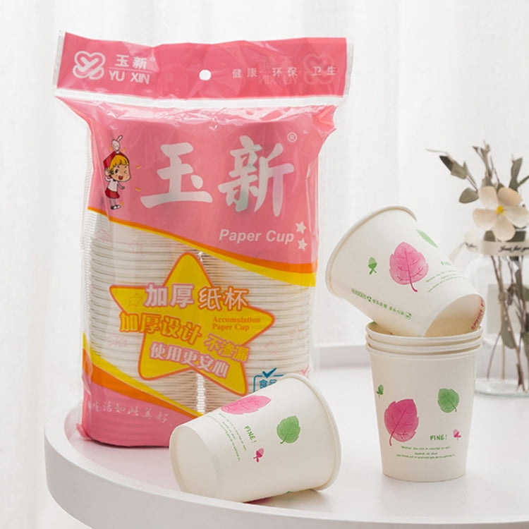 25pcs /Pack 250ml Disposable Paper Cup Thickened Wood Pulp Water Cup(Red Leaf) by bashfashion