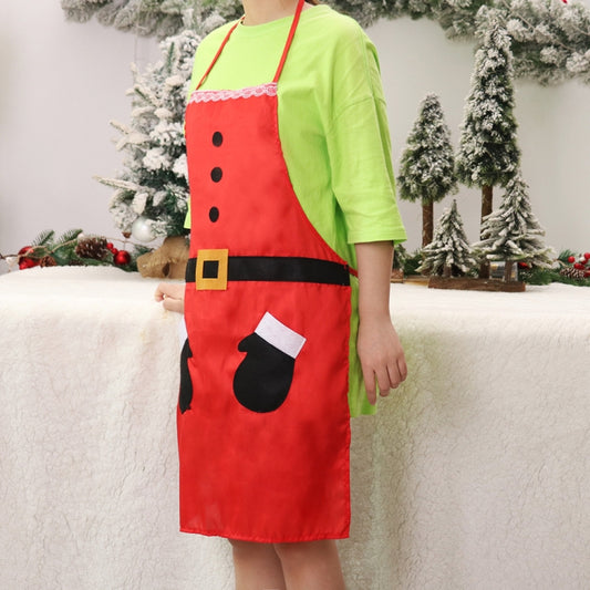 Christmas Cartoon Sleeveless Home Kitchen Apron Dust-proof and Anti-fouling Coveralls(Elderly) by bashfashion