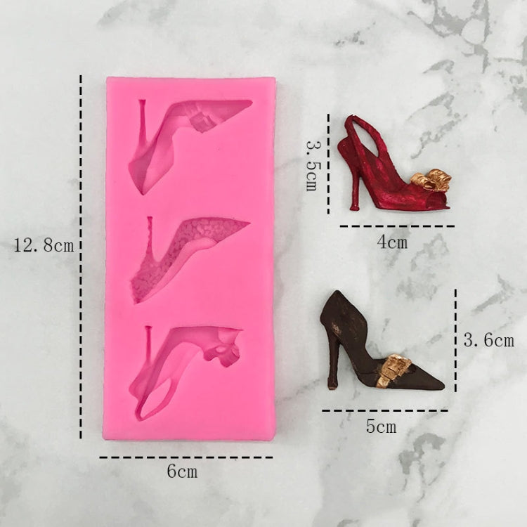 High Heels Sandals Silicone Mold 3D Chocolate Cake Glue Pendant Plaster Mold, Spec: Large by bashfashion