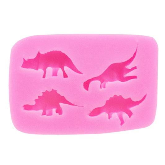 Dinosaur Silicone Mold Fondant Chocolate Cake Decoration Mold(Pink) by bashfashion