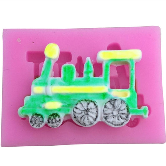 Classic Car Train Silicone Fondant Cake Mold Baking Decoration Tools(Gray) by bashfashion
