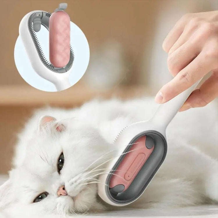 Pet Cats With Water Tank Hair Removal Comb Cleaning Hair Brush, Style: Short Hair (Pink) by bashfashion