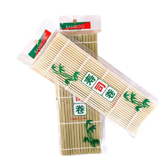23 x 22cm Bamboo Sushi Roll Non Adhesive Sushi Curtain(White) by bashfashion
