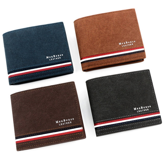 MenBense Men Short Wallet Personalized Coin Purse Frosted Clutch Money Clip(Black) by MenBense