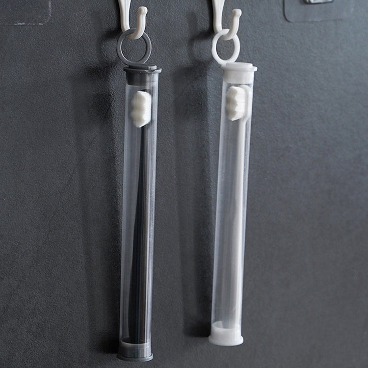 10pcs Nano Silk Soft Bristle Independent Packing Portable Couple Toothbrush, Spec: Black Flat-head by bashfashion