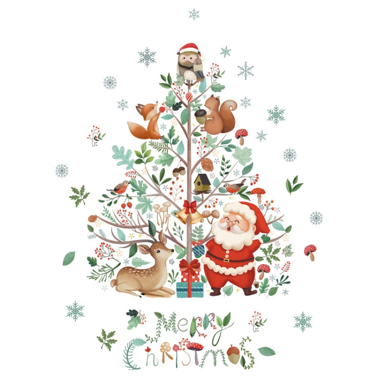 30x45cm Christmas Static Wall Stickers Glass Window Christmas Decoration Poster, Style: SDJ2316 by bashfashion